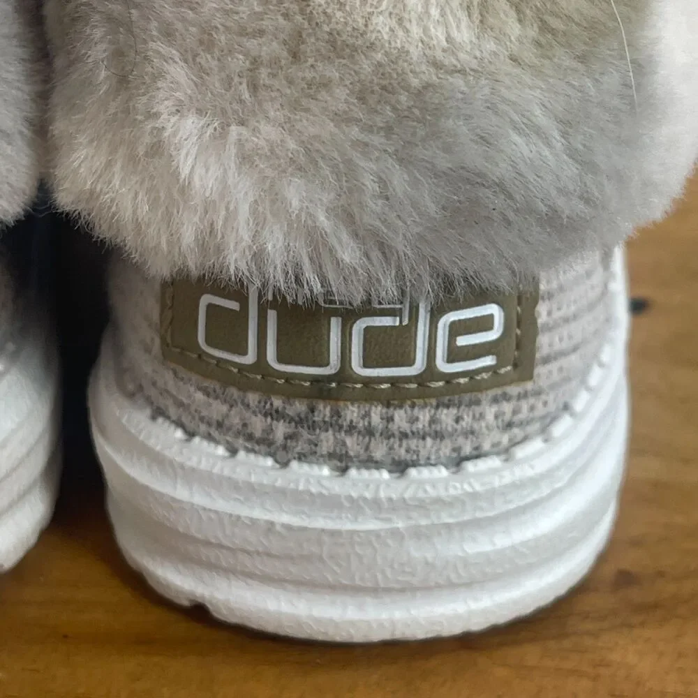 Hey Dude Britt Booties Womens 7 Coffee Dye Faux Fur Lined Cozy Moc Toe Warm